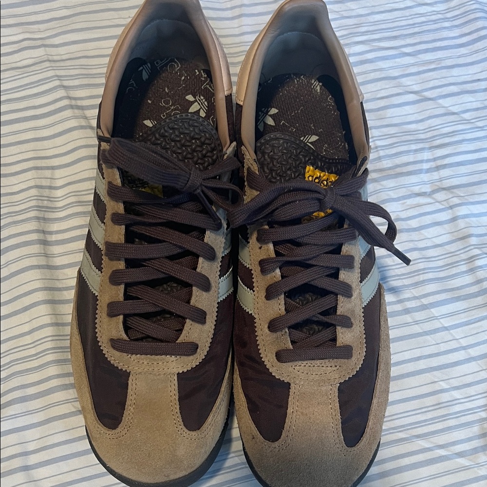 Adidas Men's Brown and Beige Sneakers